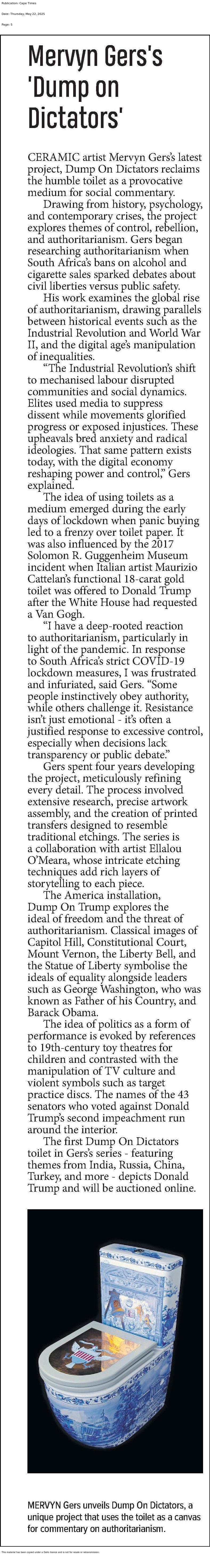 Cape Times - p.5 - 22 May 2025_